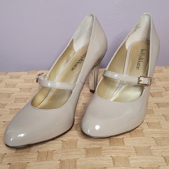 Kelly & Katie Shoes - Kelly + Katie Nude Mary Jane Pumps - Size 6.5M